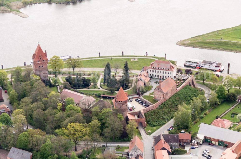 Tangermünde from the bird's eye view: Castle of Tangermuende in the state Saxony-Anhalt