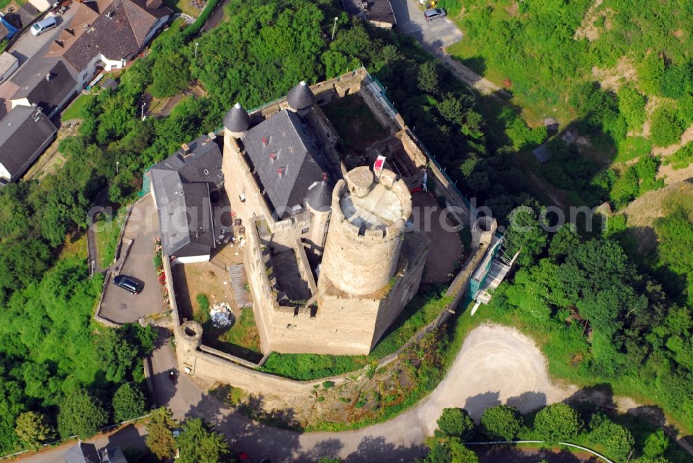Aerial image Burgschwalbach - Castle of the fortress Schwalbach in Burgschwalbach in the state Rhineland-Palatinate, Germany