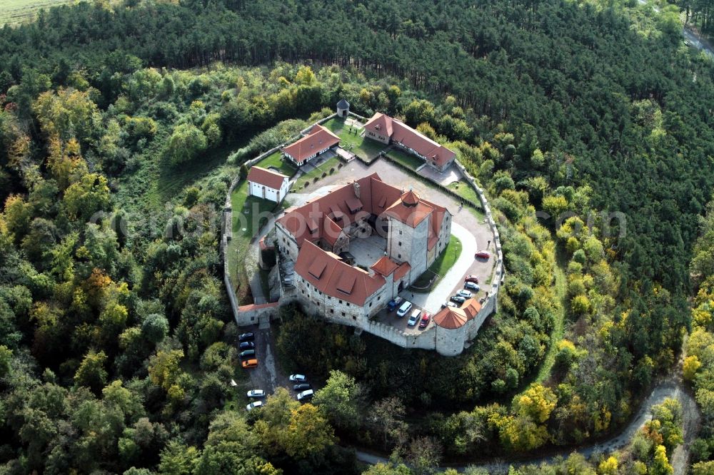 Wachsenburg from above - Castle of Veste Wachsenburg in Thuringia