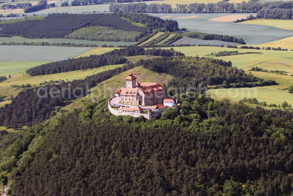 Wachsenburg from the bird's eye view: Castle of Veste Wachsenburg in Thuringia