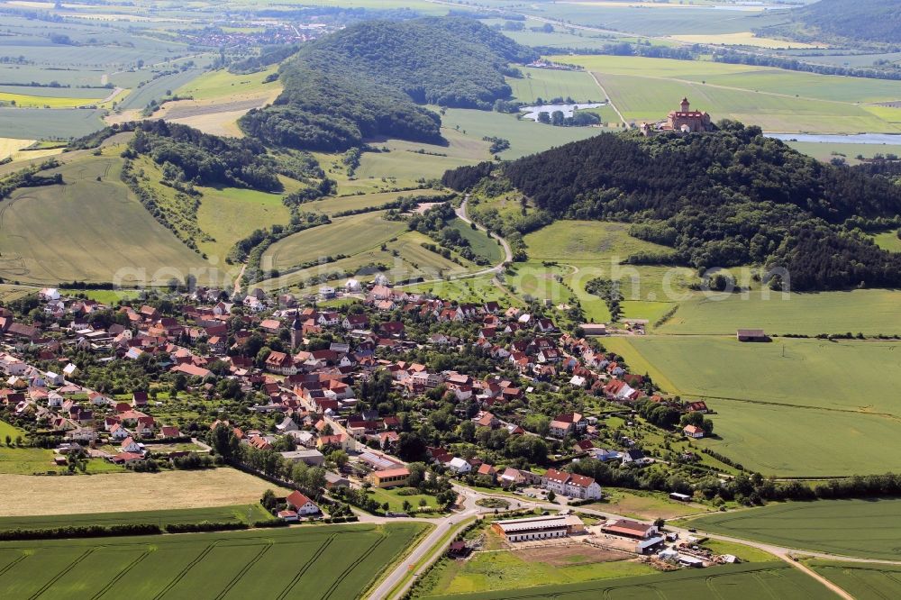 Aerial image Wachsenburg - Castle of Veste Wachsenburg in Thuringia