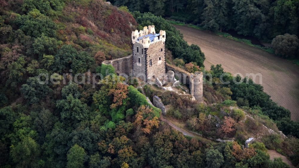 Ochtendung from the bird's eye view: Castle Wernerseck in Ochtendung in the state Rhineland-Palatinate, Germany