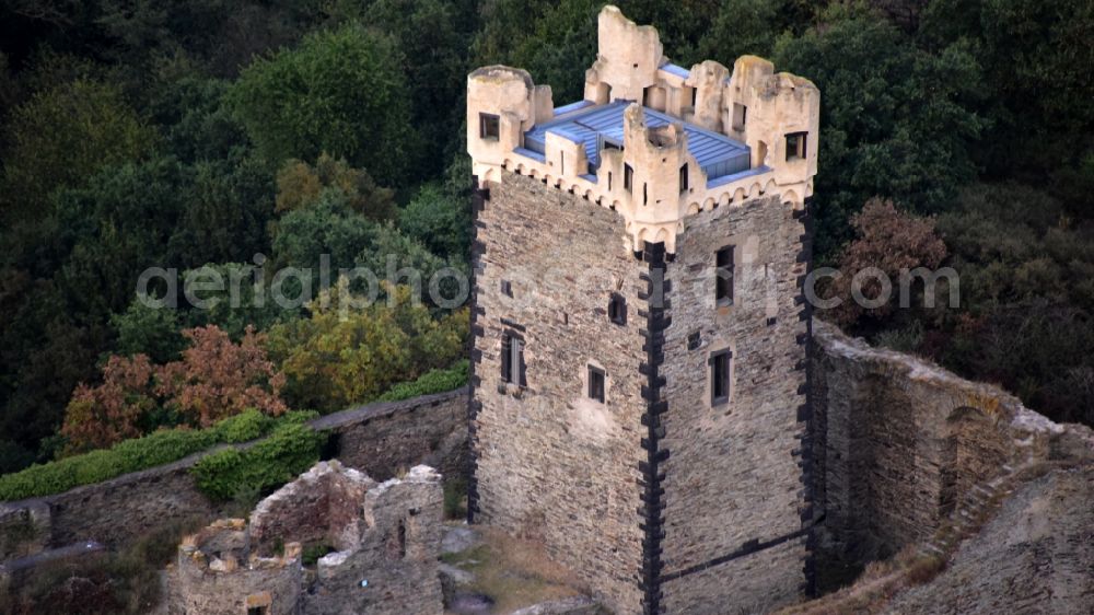 Aerial image Ochtendung - Castle Wernerseck in Ochtendung in the state Rhineland-Palatinate, Germany