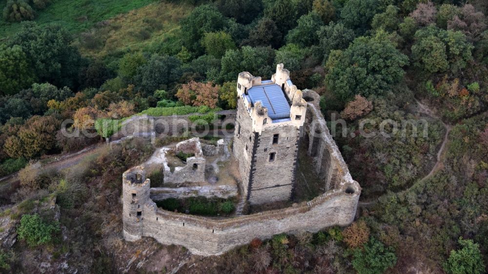 Ochtendung from the bird's eye view: Castle Wernerseck in Ochtendung in the state Rhineland-Palatinate, Germany