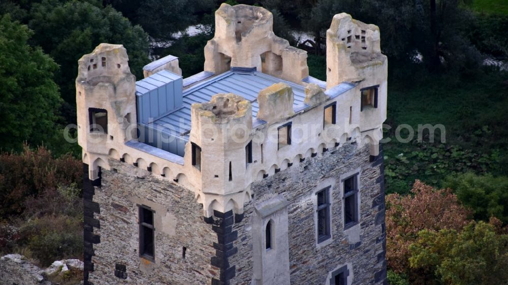 Ochtendung from the bird's eye view: Castle Wernerseck in Ochtendung in the state Rhineland-Palatinate, Germany