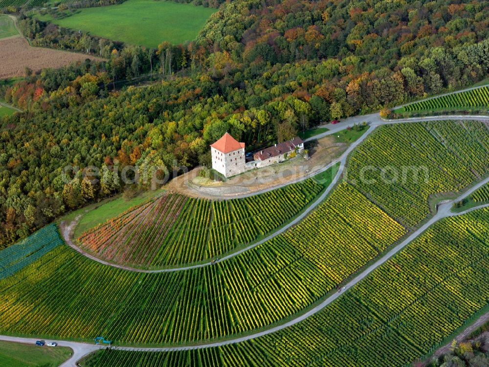 Abstatt from above - Wildeck Castle, also called Castle Wildeck nearAbstatt in Baden-Württemberg