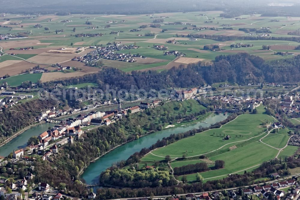 Aerial image Burghausen - Castle of Burghausen in the state Bavaria