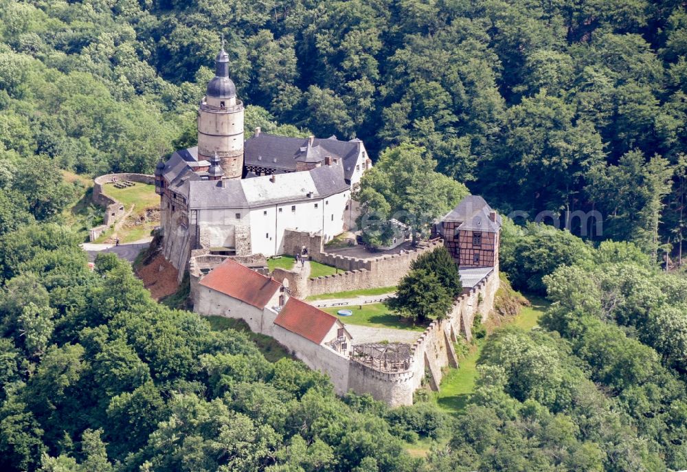 Falkenstein/Harz from the bird's eye view: Castle of the fortress Falkenstein in the district Meisdorf in Falkenstein/Harz in the state Saxony-Anhalt