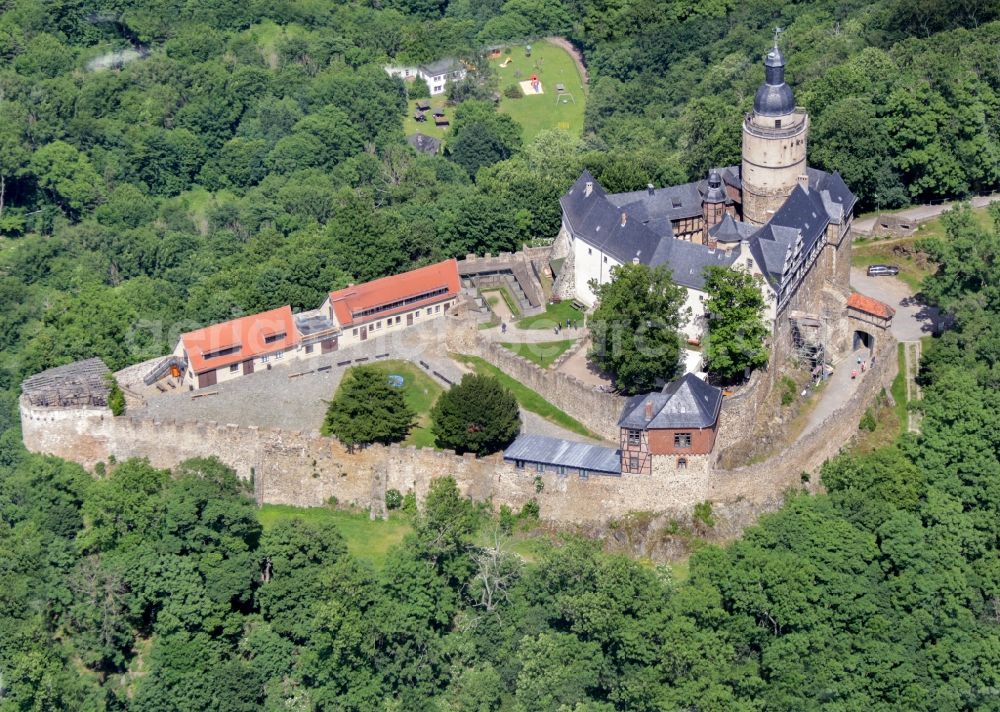 Aerial image Falkenstein/Harz - Castle of the fortress Falkenstein in the district Meisdorf in Falkenstein/Harz in the state Saxony-Anhalt