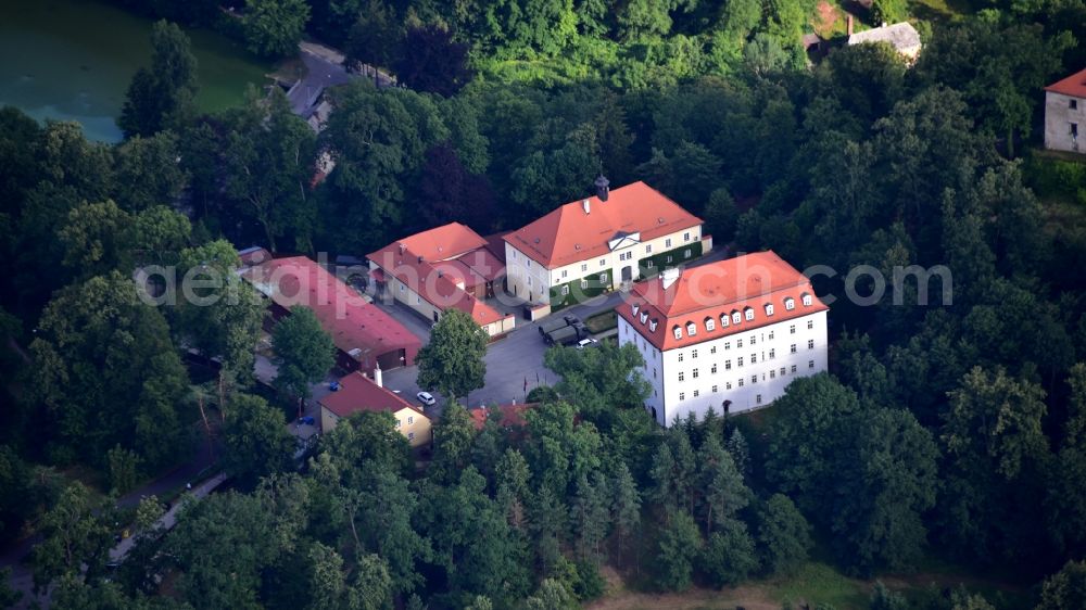 Chotyne from above - Castle of Schloss Grabstejn Grabstejn ( Grabenstein ) in Chotyne in Liberecky kraj, Czech Republic