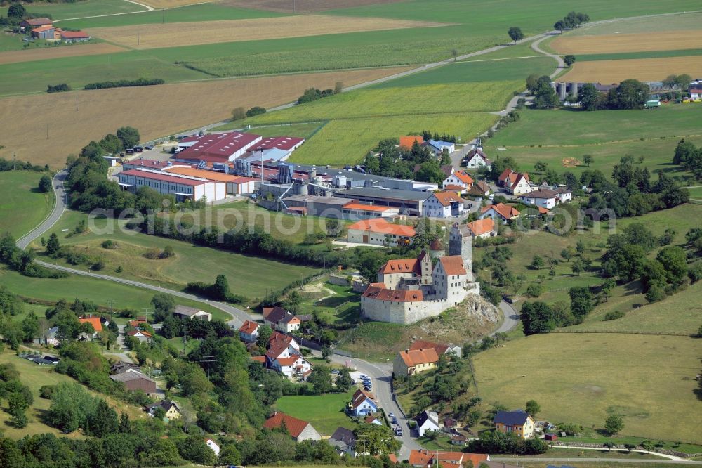 Dischingen from above - Castle Katzenstein in Dischingen in the state of Baden-Wuerttemberg