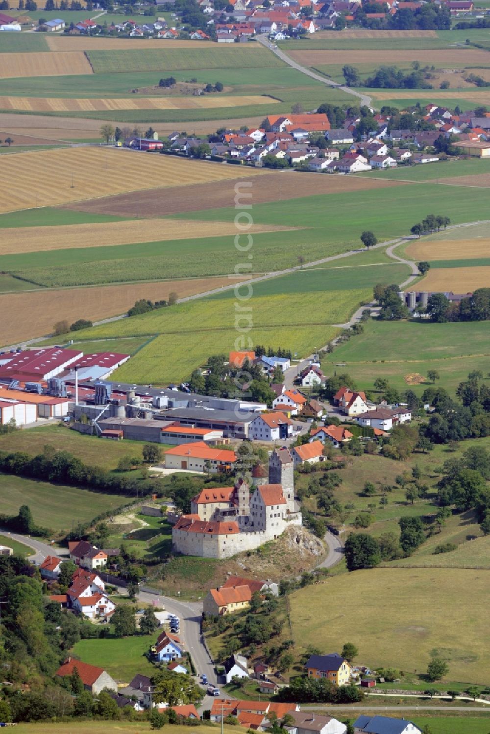 Dischingen from the bird's eye view: Castle Katzenstein in Dischingen in the state of Baden-Wuerttemberg