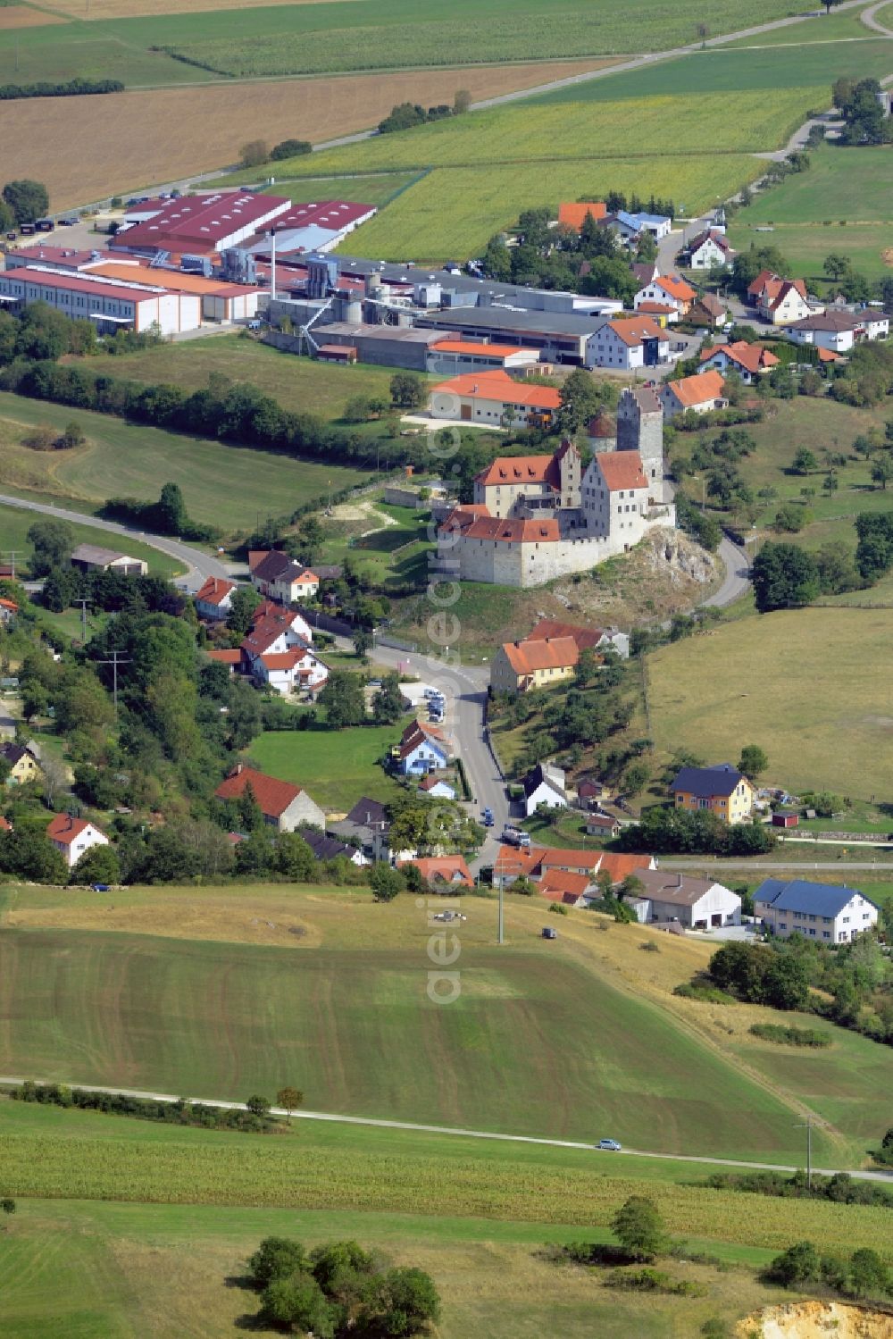 Aerial image Dischingen - Castle Katzenstein in Dischingen in the state of Baden-Wuerttemberg