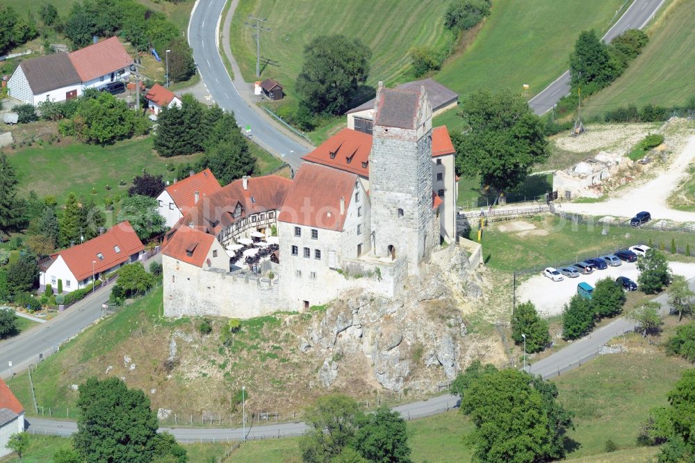 Aerial photograph Dischingen - Castle Katzenstein in Dischingen in the state of Baden-Wuerttemberg