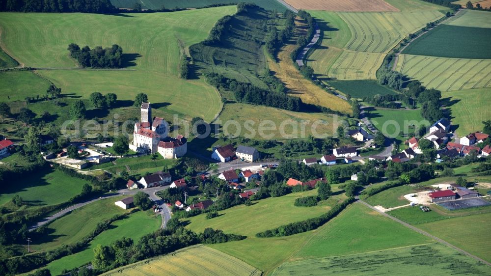 Dischingen from the bird's eye view: Castle Katzenstein in Dischingen in the state of Baden-Wurttemberg