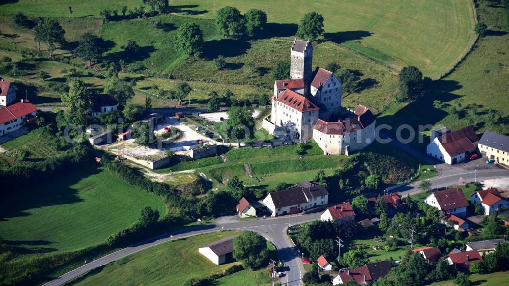 Aerial image Dischingen - Castle Katzenstein in Dischingen in the state of Baden-Wurttemberg