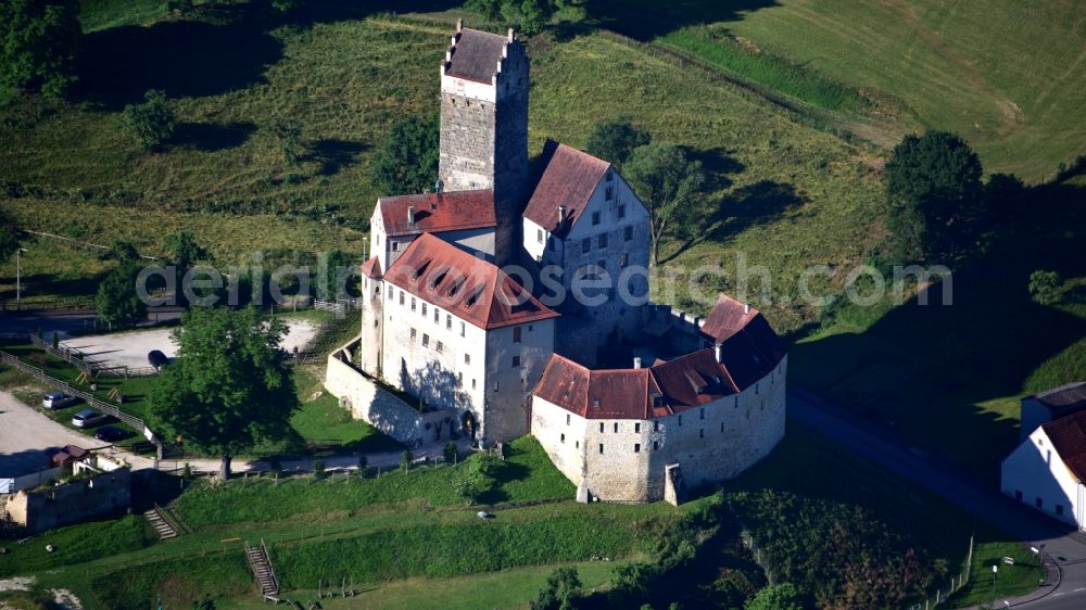 Aerial photograph Dischingen - Castle Katzenstein in Dischingen in the state of Baden-Wurttemberg