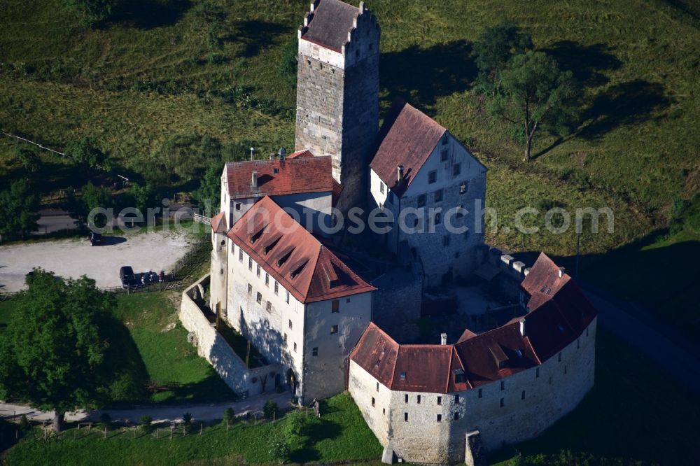 Aerial image Dischingen - Castle Katzenstein in Dischingen in the state of Baden-Wurttemberg