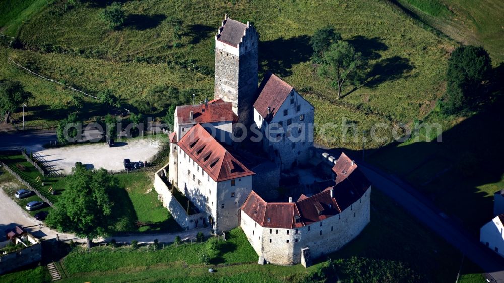 Aerial photograph Dischingen - Castle Katzenstein in Dischingen in the state of Baden-Wurttemberg