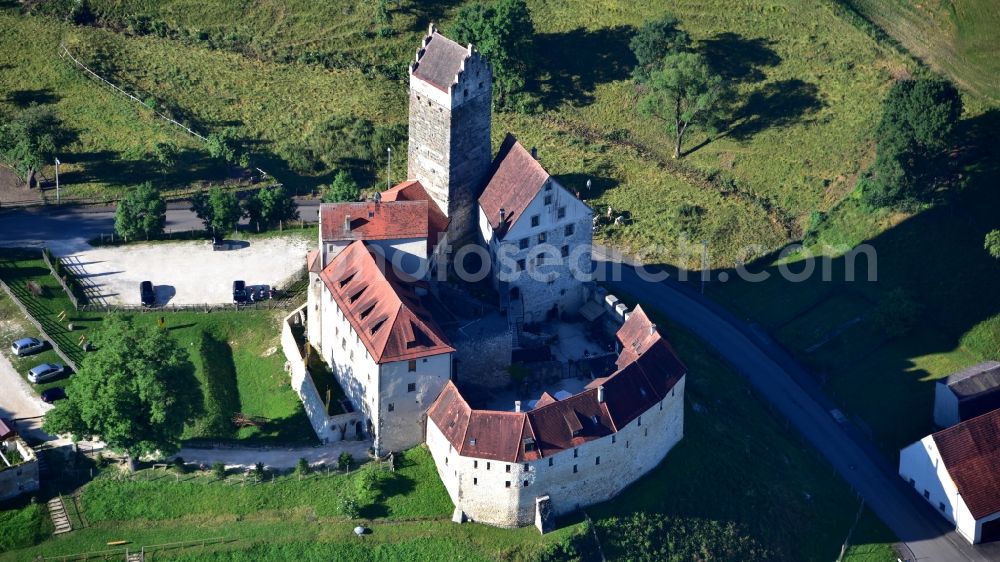 Dischingen from the bird's eye view: Castle Katzenstein in Dischingen in the state of Baden-Wurttemberg