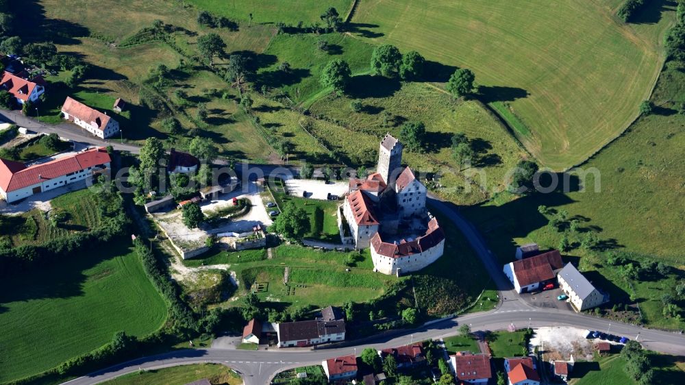 Aerial image Dischingen - Castle Katzenstein in Dischingen in the state of Baden-Wurttemberg