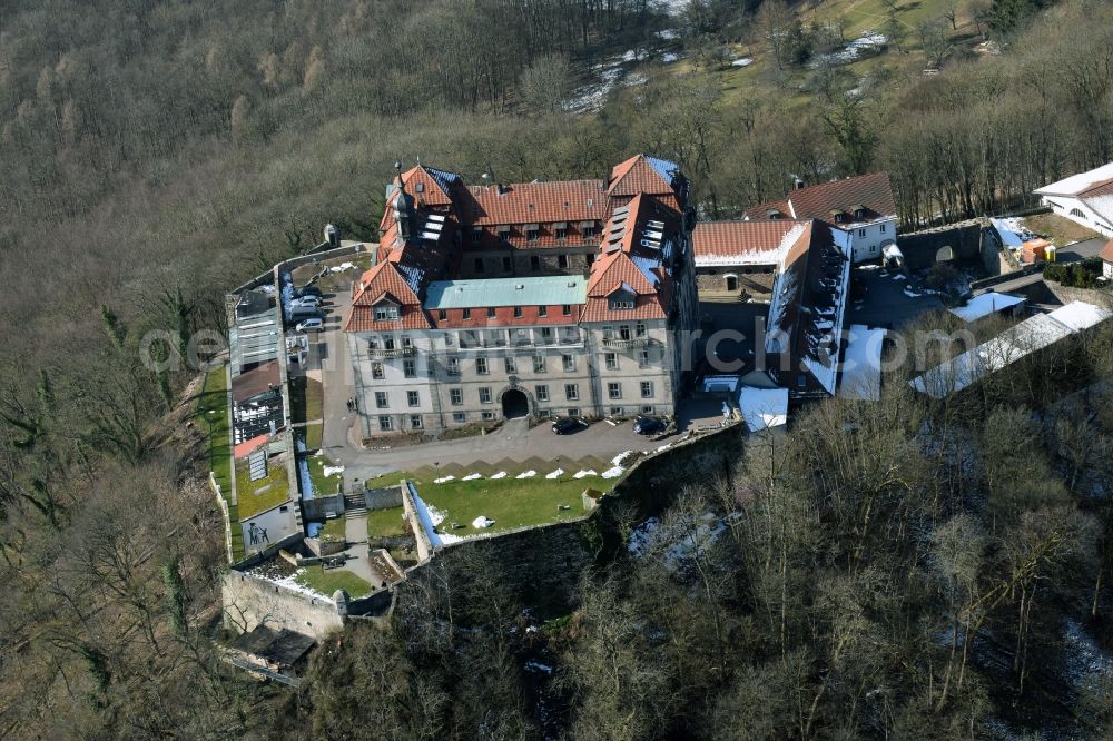 Hofbieber from the bird's eye view: Castle of Internat Schloss Bieberstein with Hermann Lietz Schule in Hofbieber in the state Hesse