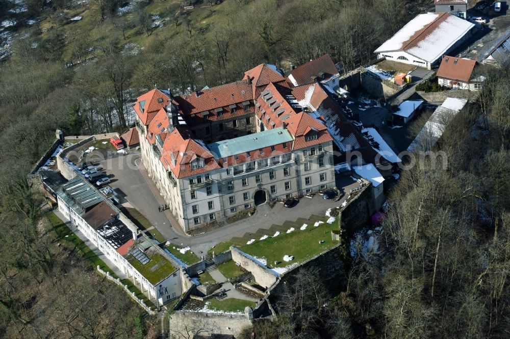 Aerial photograph Hofbieber - Castle of Internat Schloss Bieberstein with Hermann Lietz Schule in Hofbieber in the state Hesse