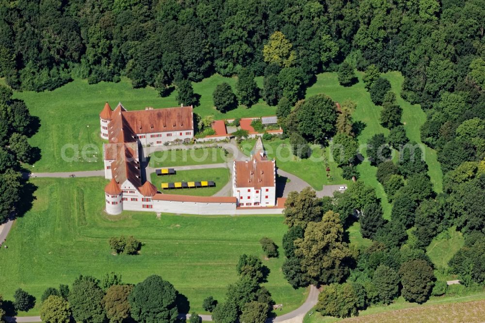 Aerial photograph Neuburg an der Donau - Castle of Schloss Gruenau in Neuburg an der Donau in the state Bavaria