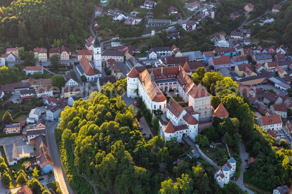 Aerial image Wörth an der Donau - Castle of Pro Seniore Schloss Woerth in Woerth an der Donau in the state Bavaria, Germany