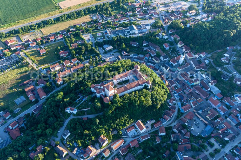 Aerial photograph Wörth an der Donau - Castle of Pro Seniore Schloss Woerth in Woerth an der Donau in the state Bavaria, Germany