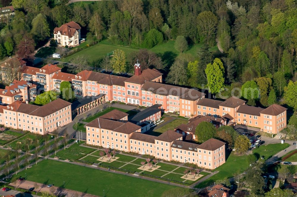 Achern from the bird's eye view: Castle of Schloss in Achern in the state Baden-Wuerttemberg, Germany