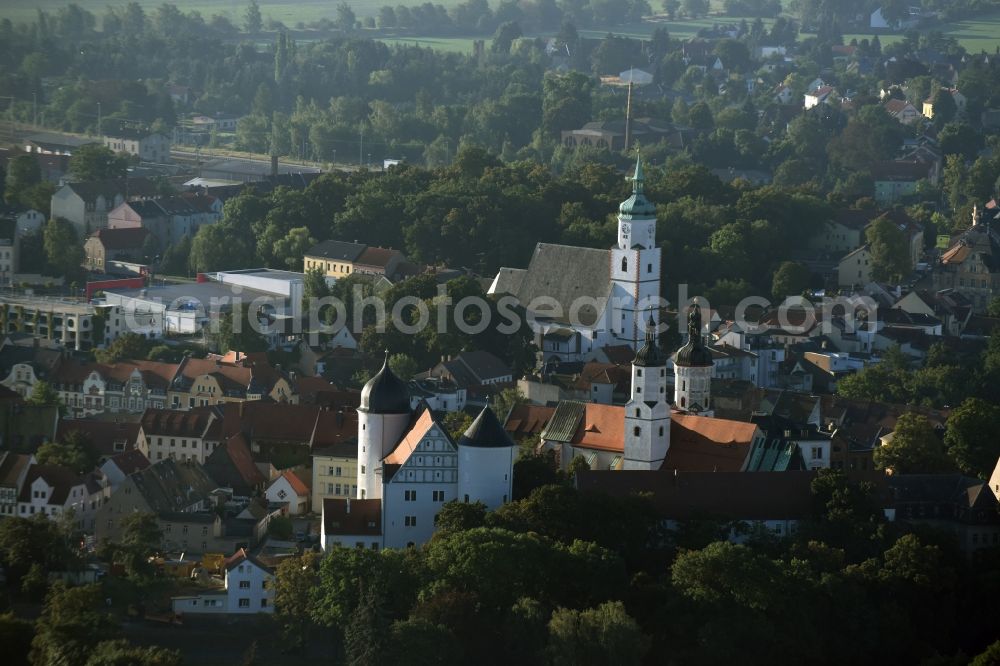 Aerial photograph Wurzen - Castle of Schloss on Amtshof in Wurzen in the state Saxony