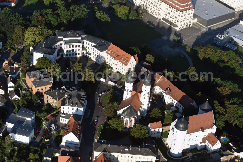 Aerial photograph Wurzen - Castle of Schloss on Amtshof in Wurzen in the state Saxony