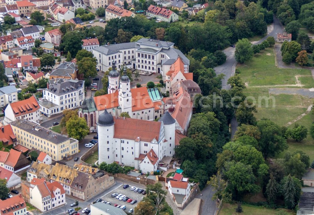 Aerial photograph Wurzen - Castle of Schloss on Amtshof in Wurzen in the state Saxony