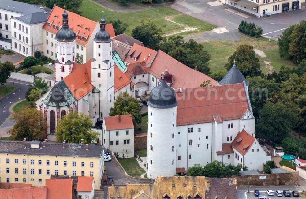 Wurzen from the bird's eye view: Castle of Schloss on Amtshof in Wurzen in the state Saxony