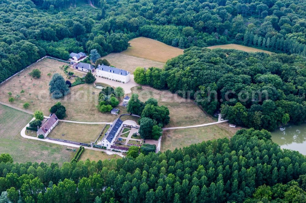 Autreche from above - Castle of Schloss in Autreche in Centre-Val de Loire, France