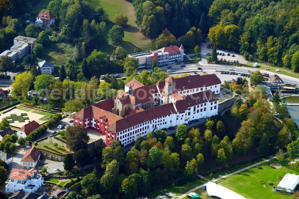 Aerial photograph Bad Iburg - Castle of Schloss in Bad Iburg in the state Lower Saxony, Germany