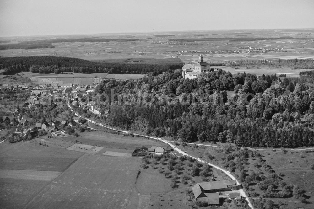 Bopfingen from above - Castle of Baldern in Bopfingen in the state Baden-Wuerttemberg, Germany