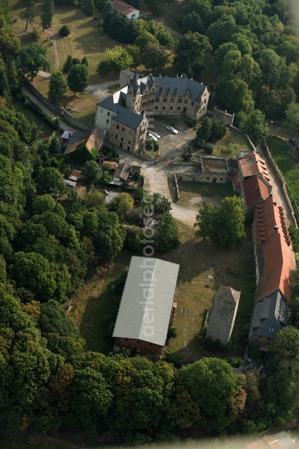 Aerial photograph Beyernaumburg - Castle and fortress of Beyernaumburg in the state of Saxony-Anhalt