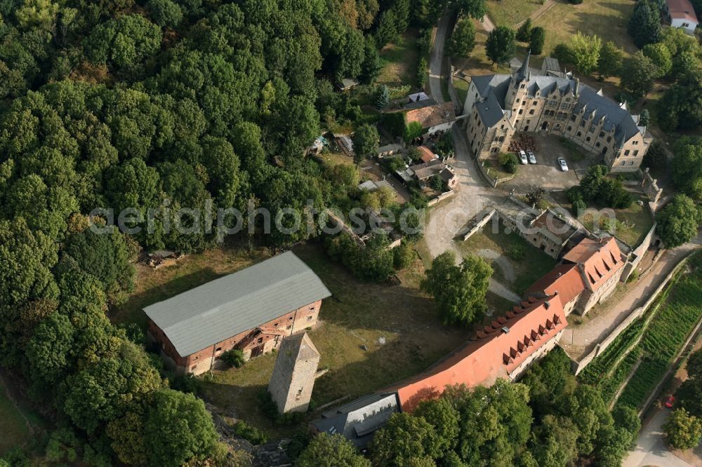 Beyernaumburg from the bird's eye view: Castle and fortress of Beyernaumburg in the state of Saxony-Anhalt