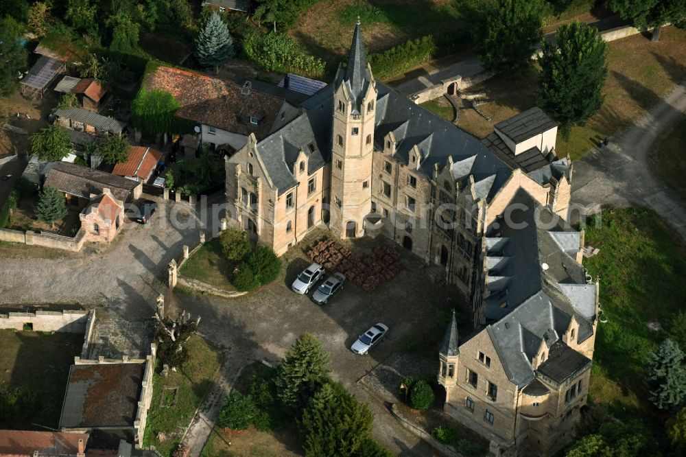 Beyernaumburg from above - Castle of Schloss in Beyernaumburg in the state Saxony-Anhalt