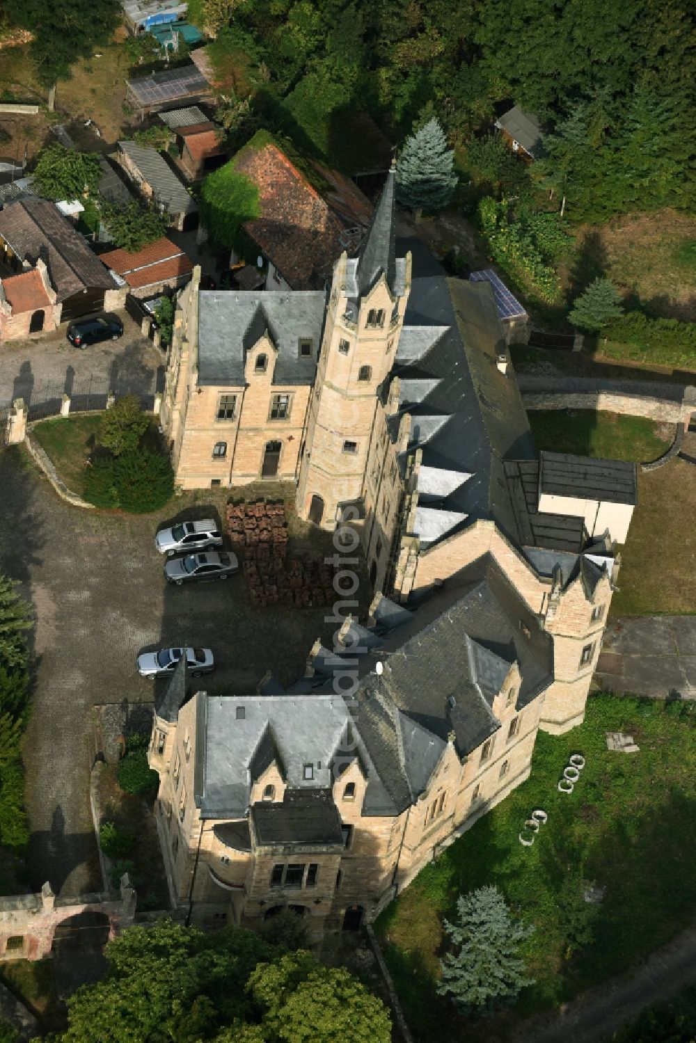 Aerial photograph Beyernaumburg - Castle of Schloss in Beyernaumburg in the state Saxony-Anhalt