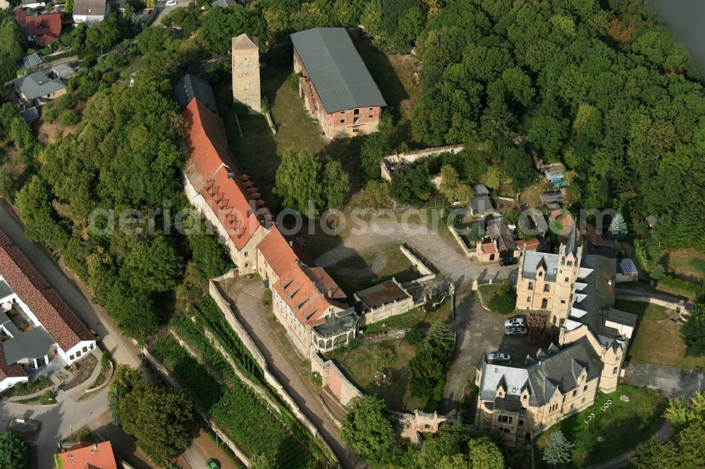 Beyernaumburg from above - Castle of Schloss in Beyernaumburg in the state Saxony-Anhalt