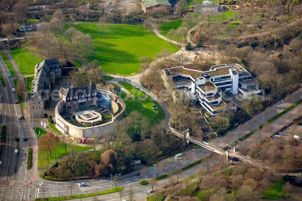 Mülheim an der Ruhr from above - Castle of Schloss Broich in Muelheim on the Ruhr in the state North Rhine-Westphalia