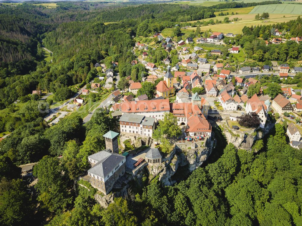 Aerial photograph Hohnstein - Castle of Hohnstein castle in Hohnstein in the state Saxony, Germany