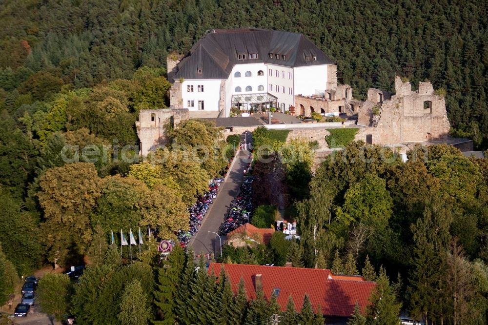 Aerial photograph Altleiningen - Castle on the Burgstrasse in the district Hoeningen in Altleiningen in the state Rhineland-Palatinate