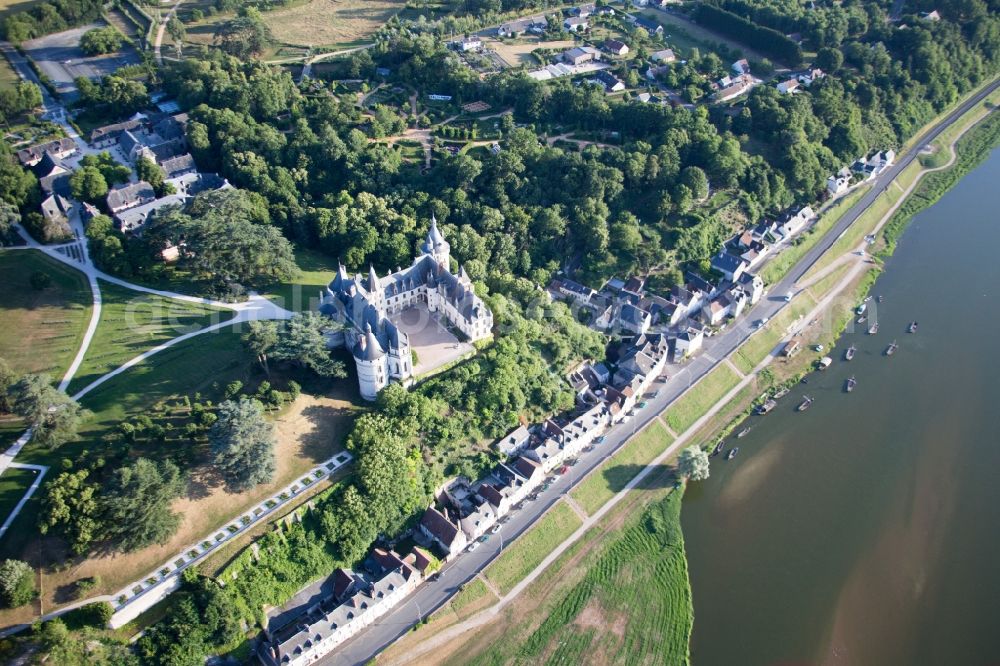 Chaumont-sur-Loire from above - Castle of Schloss Chaumont in Chaumont-sur-Loire in Centre-Val de Loire, France