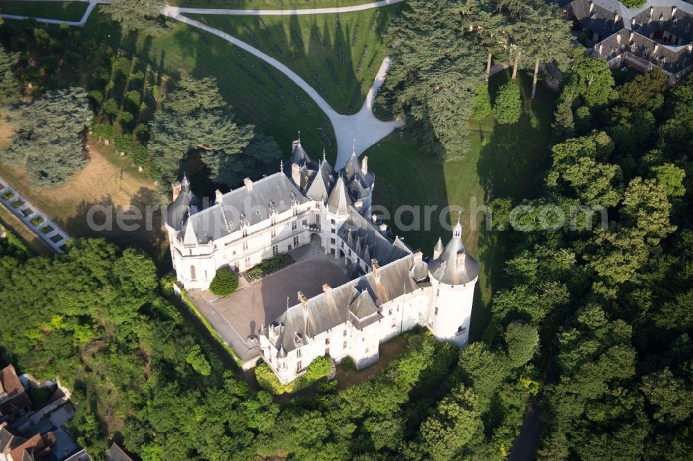 Aerial photograph Chaumont-sur-Loire - Castle of Schloss Chaumont in Chaumont-sur-Loire in Centre-Val de Loire, France