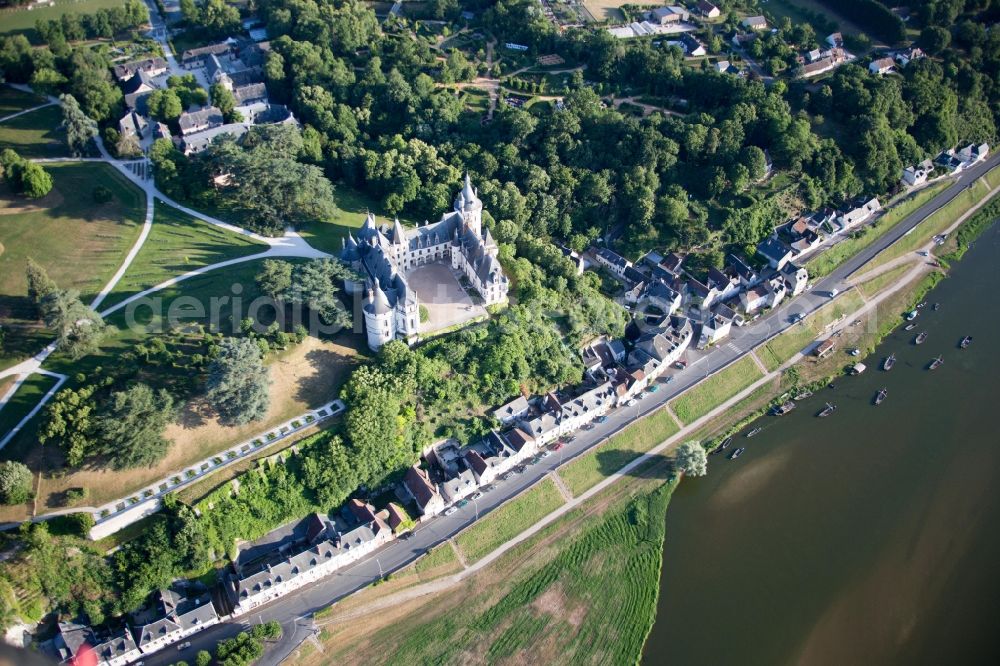 Aerial photograph Chaumont-sur-Loire - Castle Chaumont - Chateau de Chaumont in Chaumont-sur-Loire in Centre-Val de Loire, France