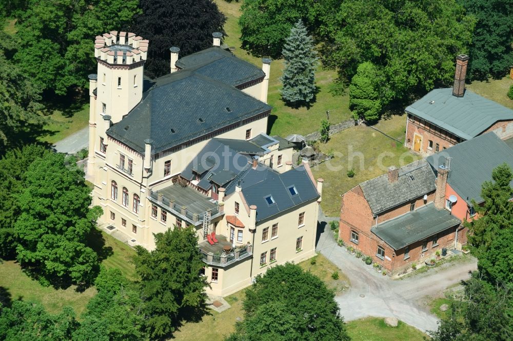 Haldensleben from above - Castle of Detzel in Haldensleben in the state Saxony-Anhalt, Germany